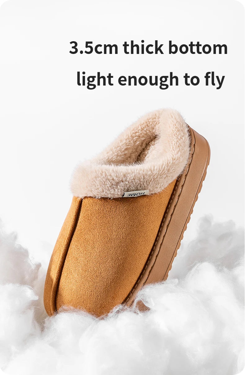 Fluffy Unisex Winter Slippers Warm, Comfy, and Non-Slip Coffee