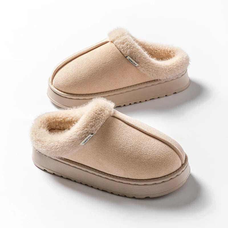 Fluffy Unisex Winter Slippers Warm, Comfy, and Non-Slip Coffee