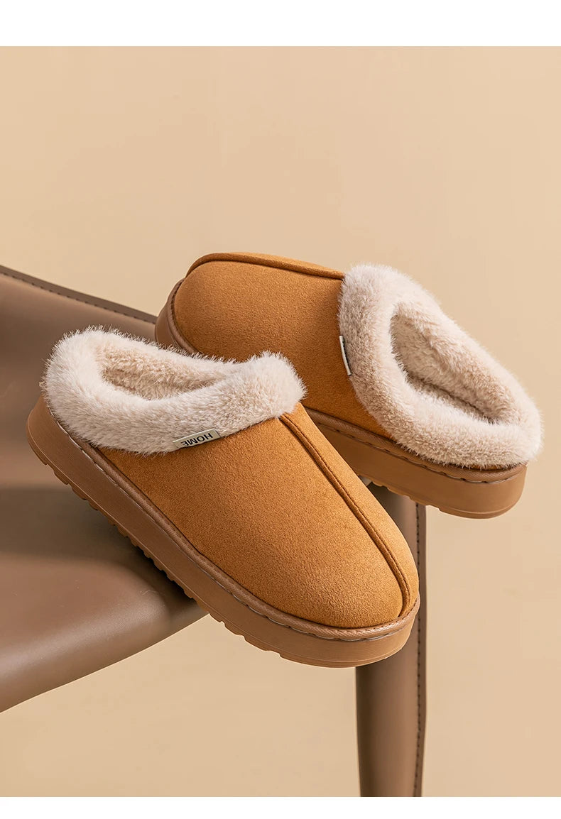Fluffy Unisex Winter Slippers Warm, Comfy, and Non-Slip Coffee