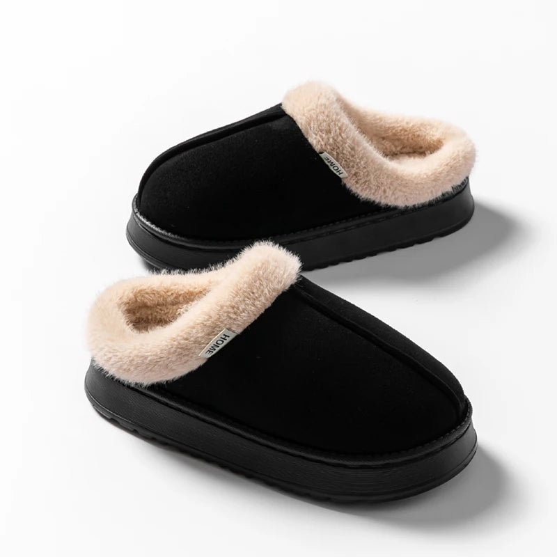 Fluffy Unisex Winter Slippers Warm, Comfy, and Non-Slip Coffee