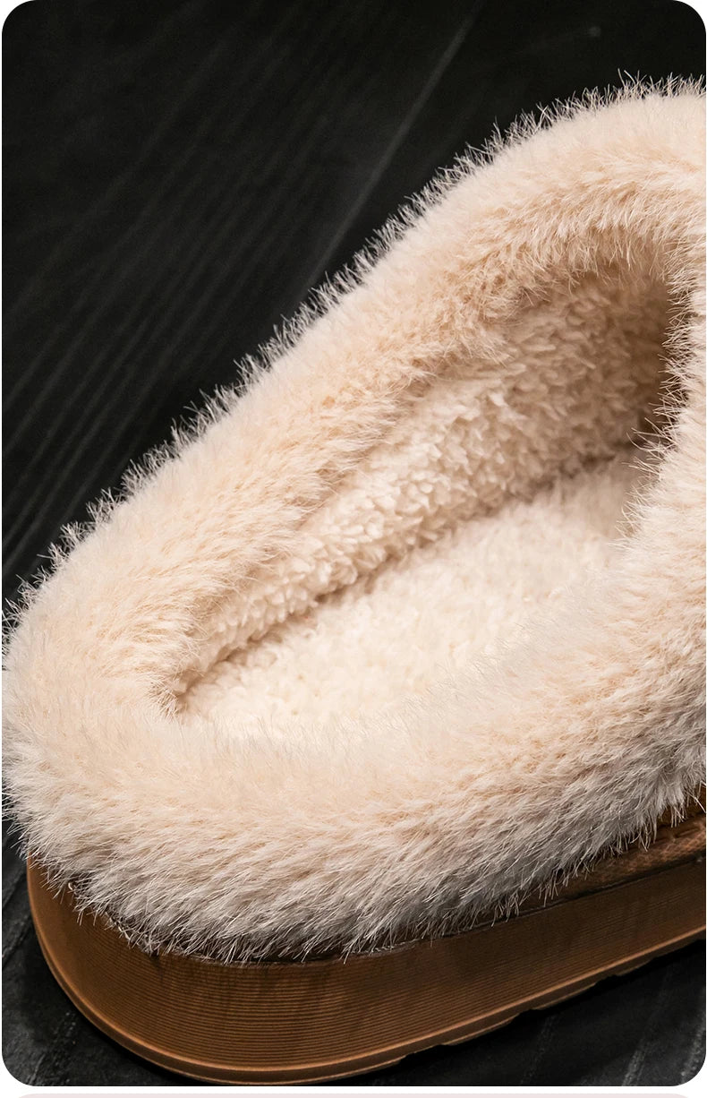 Fluffy Unisex Winter Slippers Warm, Comfy, and Non-Slip Coffee