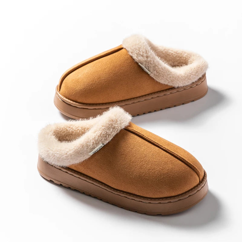 Fluffy Unisex Winter Slippers Warm, Comfy, and Non-Slip Coffee